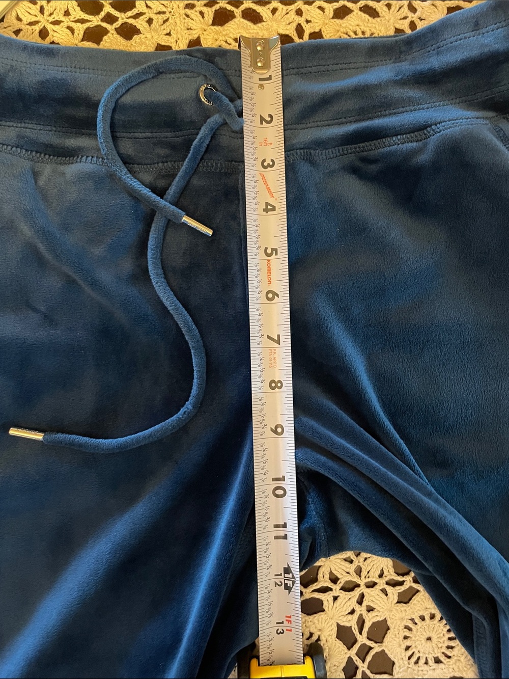 DKNY Women's Rich Blue Velour Hoodie and pants set - Picture 13 of 13